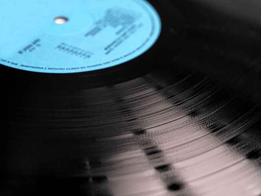 Vinyl record grooves