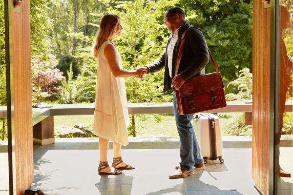 greeting guests