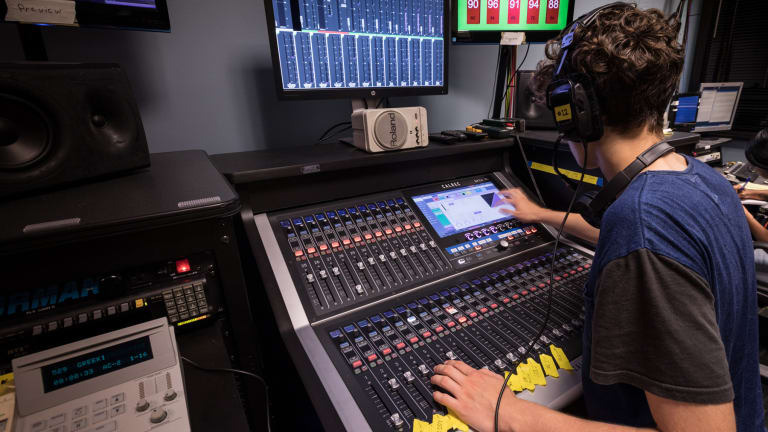 recording in a music studio
