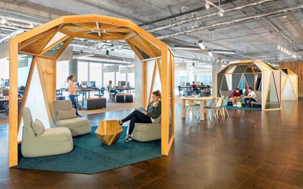 a spacious co-working space