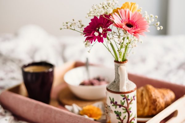 breakfast tray in bed